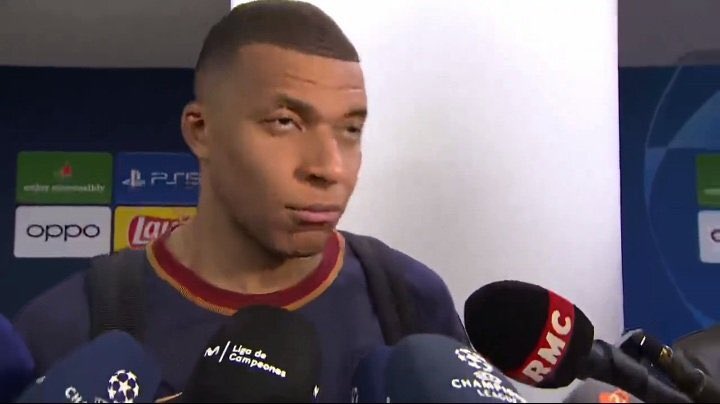 🚨Kylian Mbappé walks away when asked by a journalist if he will support Real Madrid tomorrow.
