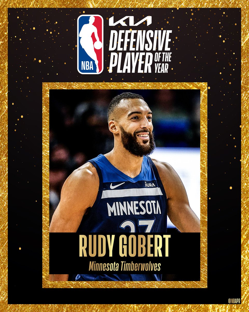 URGENTE Rudy Gobert foi eleito o Defensor do Ano da temporada 2023-24 da NBA