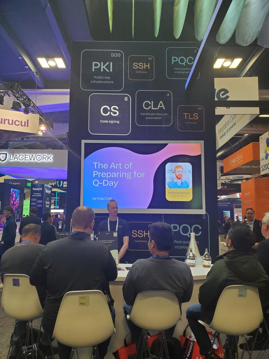 Curious about 'Q Day'? Keyfactor's Chief PKI Officer @primetomas discussed the art of preparing for Q Day in the Digital Trust Lab (South Expo, 1049). Catch him again tomorrow at 1:30 pm PST! #RSAC2024