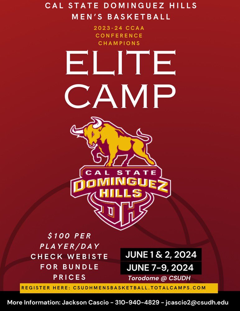 We’re 👀 for future Toros 🐂 🏀 See ⬇️ to register: csudhmensbasketball.totalcamps.com
