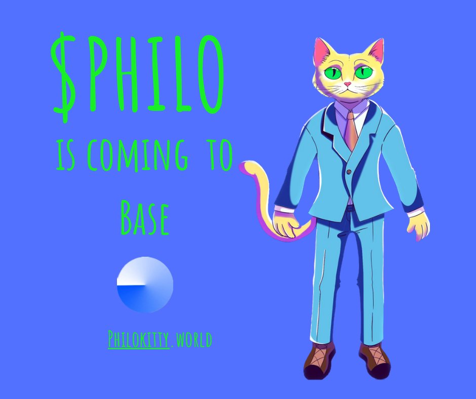 PhiloOnBase's tweet photo. $PHILO is coming soon to #BASEChain 
Buy pinksale fairlaunch here: https://t.co/Ze8zkJdRQs 
Join the tg here: https://t.co/o4opdjy1NP
#Eth #Ethereum #SOL https://t.co/zmzmI5SS4z