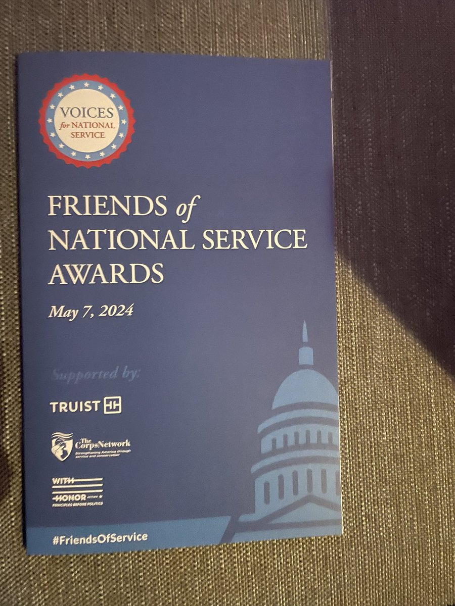 My favorite night of the year: the  @Voices4Service #FriendsOfService Awards, where we celebrate bipartisan champions of @AmeriCorps and the vital role of service in our nation- fondly known as AmeriCorps Prom, or AmeriCorps Oscars. Or maybe the Ammies? The OsCorps?