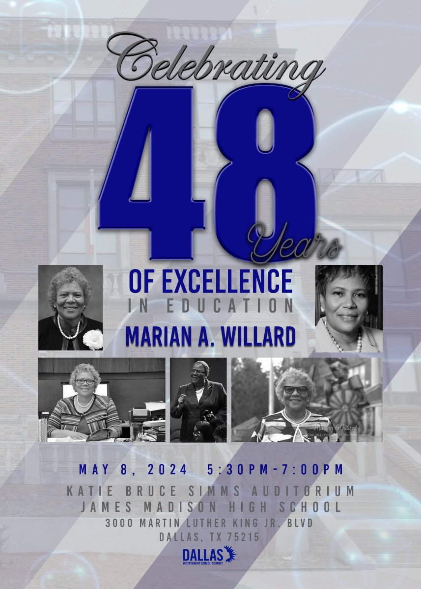 Trojan Nation and whomever has had the opportunity to experience the 48 year tenure of educational excellence, please join us in celebrating Ms. Marian A. Willard.