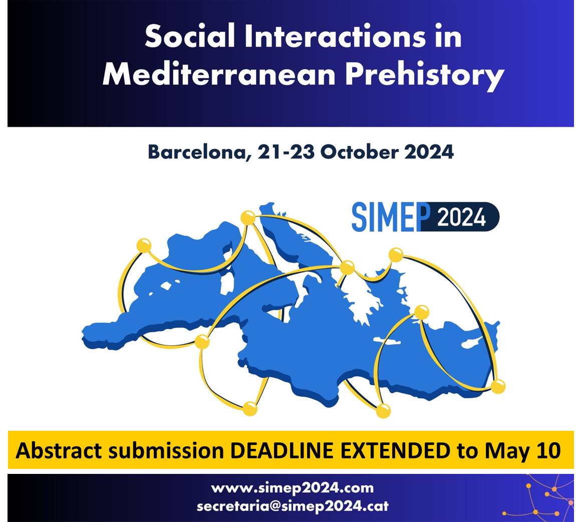 Last week to apply for SIMEP and discuss Cultural diffusion and population mobility, Alterity and confronted identities, Circulation, exchange and trade, Environment and social interactions and Advances in social interaction modelling in Barcelona in October💫<a href="/asd_csic/">Archaeology of Social Dynamics - ASD</a>