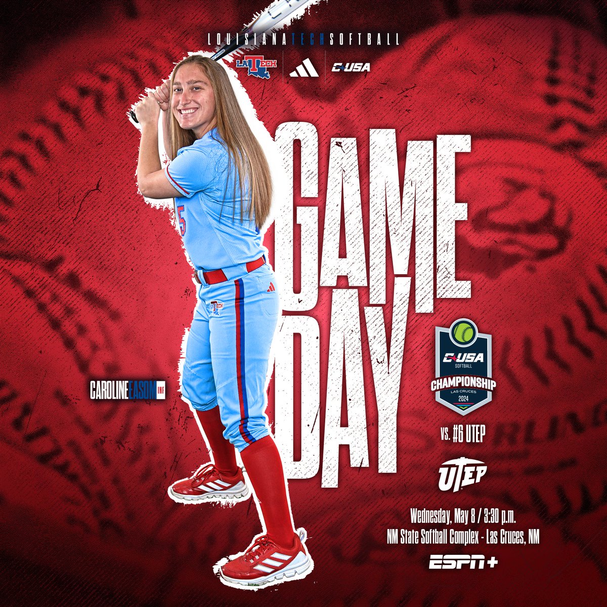 LATechSB's tweet image. It all starts today

🆚 UTEP
🏆 CUSA Championship
📍 Las Cruces, N.M.
⏰ 3:30 p.m. (CT)
📺 es.pn/3WwhojZ
📊 bit.ly/478fQig