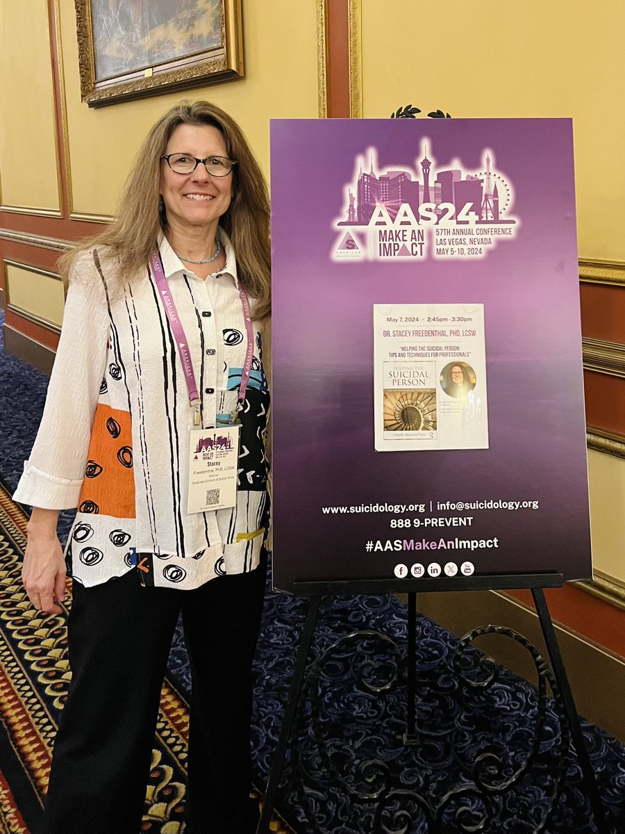 I did a book signing today at #AAS24 & met so many people who said my book Helping the Suicidal Person has been helpful to them! Wow, it’s wonderful to hear.