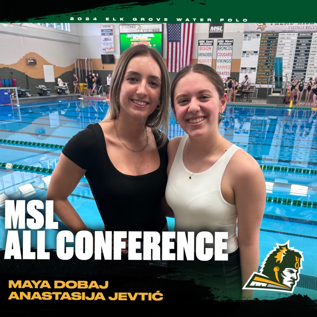 Congratulations to our 2 All-Conference athletes: Maya and Anastasija! They had a phenomenal season and deserve the recognition. We are so proud of you both! 💚💛 <a href="/GrenAthletics/">Elk Grove High School Athletics</a>