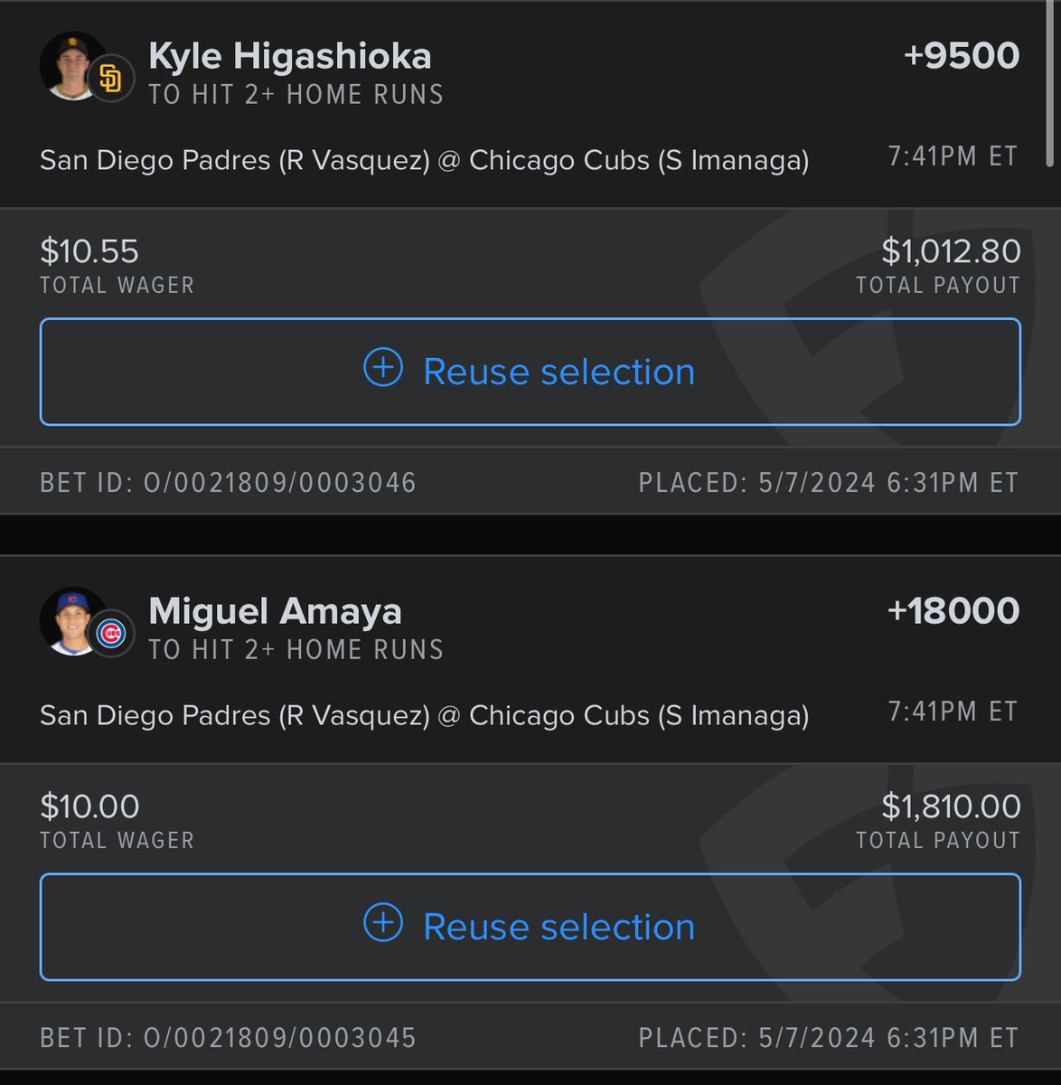 Lottos for tonight:

All dropped in @OxJuiced first

Starting to drop more +EV straights in there & also tailing those guys PrizePicks slips as well

This helps with the dogshit lotto variance - but lottos will always be posted here as well!

3d free trial here: