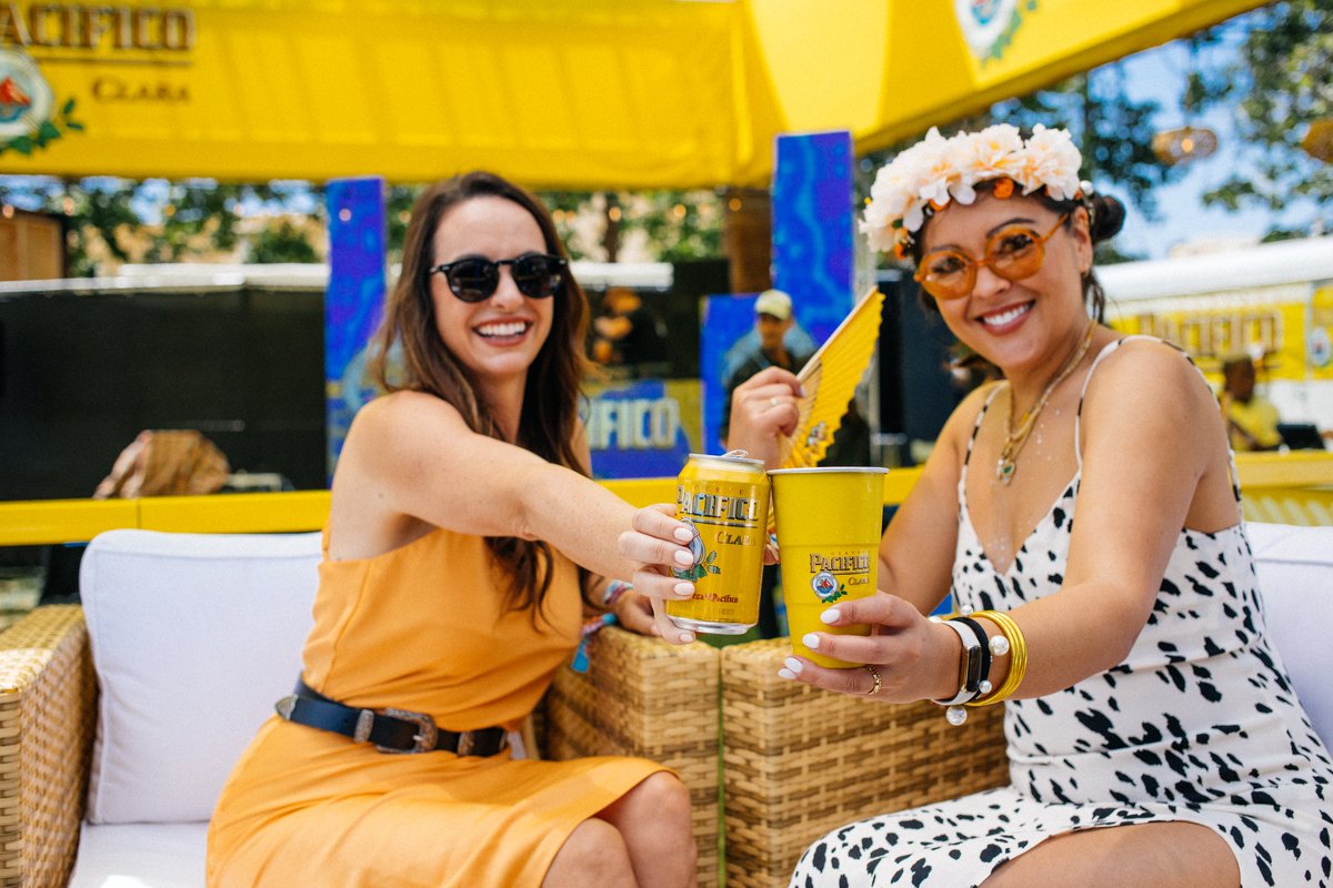 Swing by the Pacifico Porch to experience a live DJ, chilled Pacifico beer, and surprise giveaways all weekend long! Plus, enjoy complimentary shade and seating – open to all ticket levels ☀️🍻 #discoverpacifico