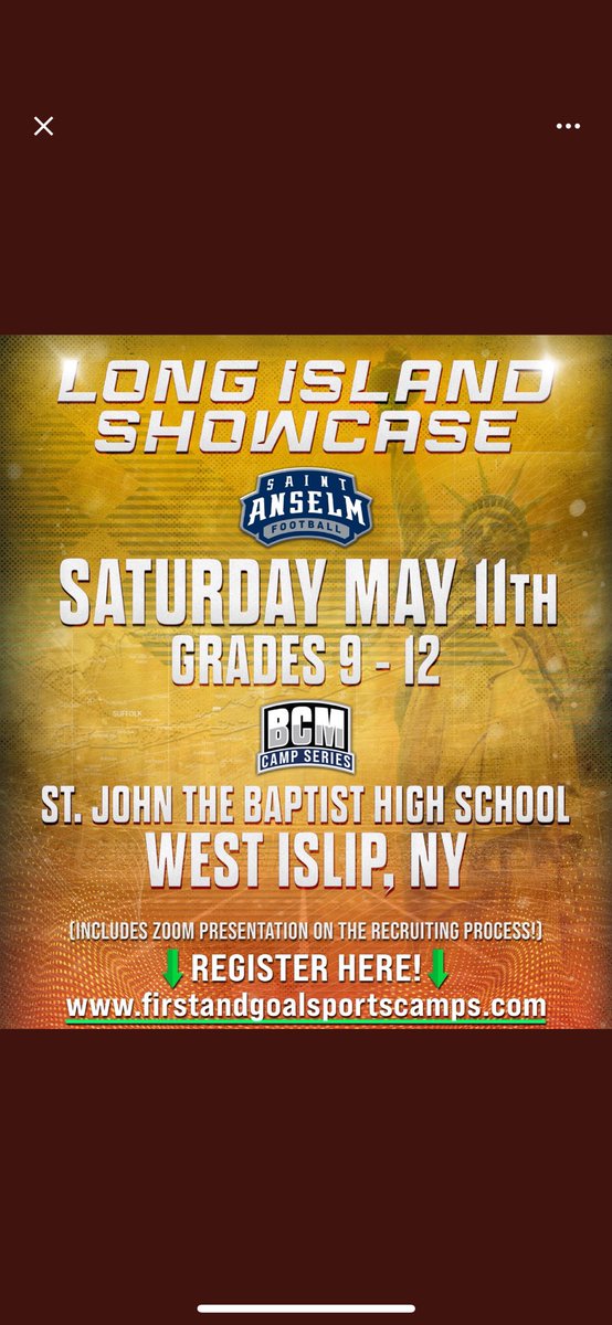 Thank you @Coach_Bick for the invite to the Long Island showcase! Appreciate the opportunity to show my skills to @STAHawksFB.