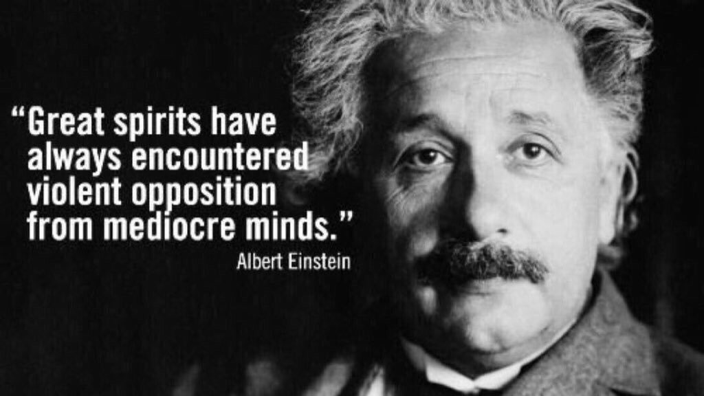 'Great spirits have always encountered violent opposition from mediocre minds.' Einstein #voiceover #voiceacting #actingcareer goo.gl/ABeKDyb