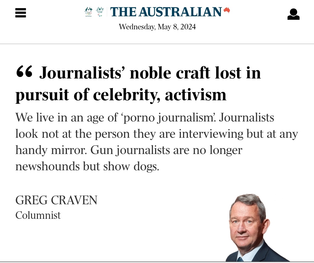 Whereas The Oz keeps the noble craft of journalism alive with thousands of words about Safe Schools, Yassmin Abdel-Magied, and special investigations into anything 'woke'