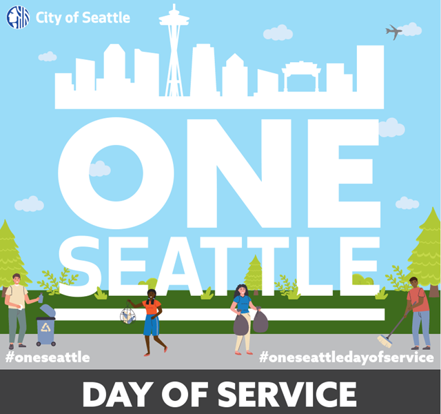 Are you ready to help make Seattle a better place? Take action and give back at the #OneSeattle #DayOfService on Saturday, May 18! Join @MayorOfSeattle, thousands of volunteers, and over 70 community as we come together to make a difference! Sign up today: seattle.gov/dayofservice