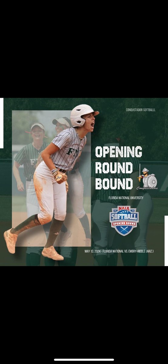 FNU College Softball made history by advancing for the first time in program history to the opening round of the NAIA National Championship! The Lady Conquistadors are off to Oregon and are among the top 48 NAIA teams out of 250 NAIA teams in the country. FNU Strong! 🥎💪🔥