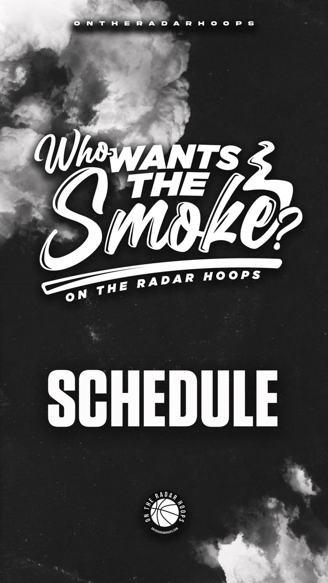 🚨 Who wants the Smoke Schedule 🚨 🗓️: May 10-12 🏢: Atlanta, Georgia ✅ Elite Competition ✅ National Media ✅ Multiple Scouting Service ✅ Tons of post event articles ✅ Live Streamed Games ⬇️: Schedule ontheradarhoops.com/who-wants-the-…