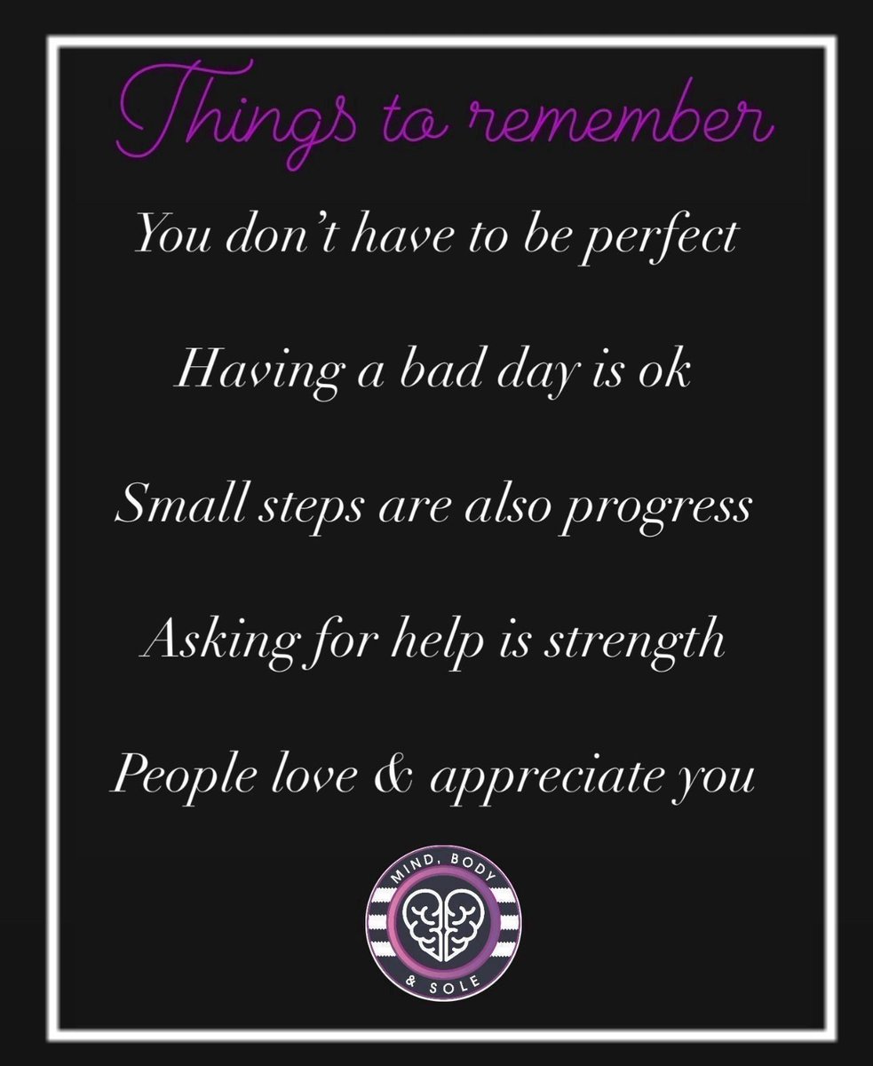 Things to remember…

#mentalhealth #mentalhealthawareness #mentalhealthmatters #mentalhealthrecovery #mentalhealthsupport #depression #depressionawareness #suicideprevention #itsokaynottobeokay #mensmentalhealth #bekind #suicidepreventionmonth