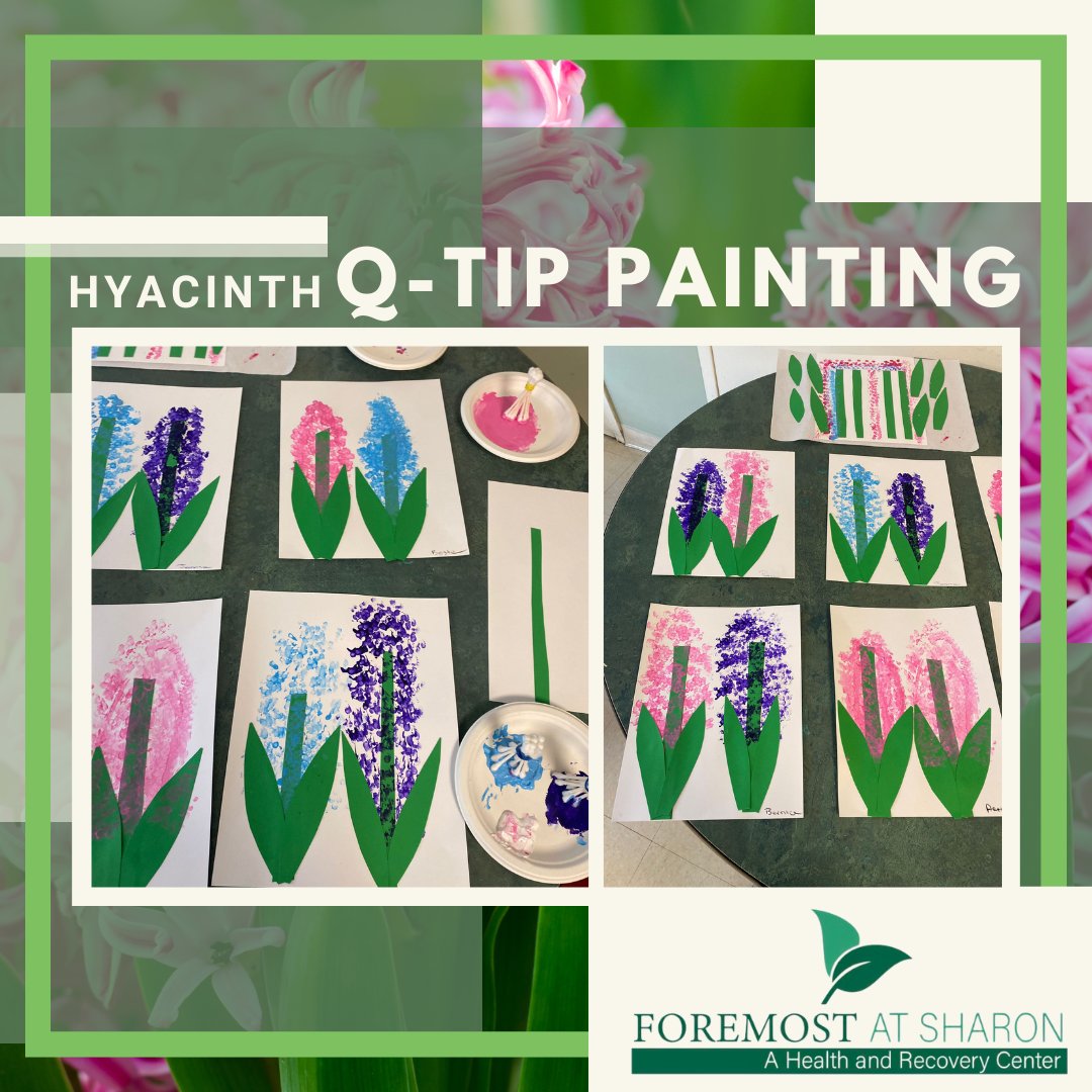 Behold the stunning hyacinth Q-tip paintings created by our residents! Their artistry blossoms with each delicate petal and leaf, filling our hearts with joy and admiration.🖌️🌷🖼️

Take a moment to admire their wonderful masterpieces.

#ArtTherapy #ArtisticResidents #FloralArt