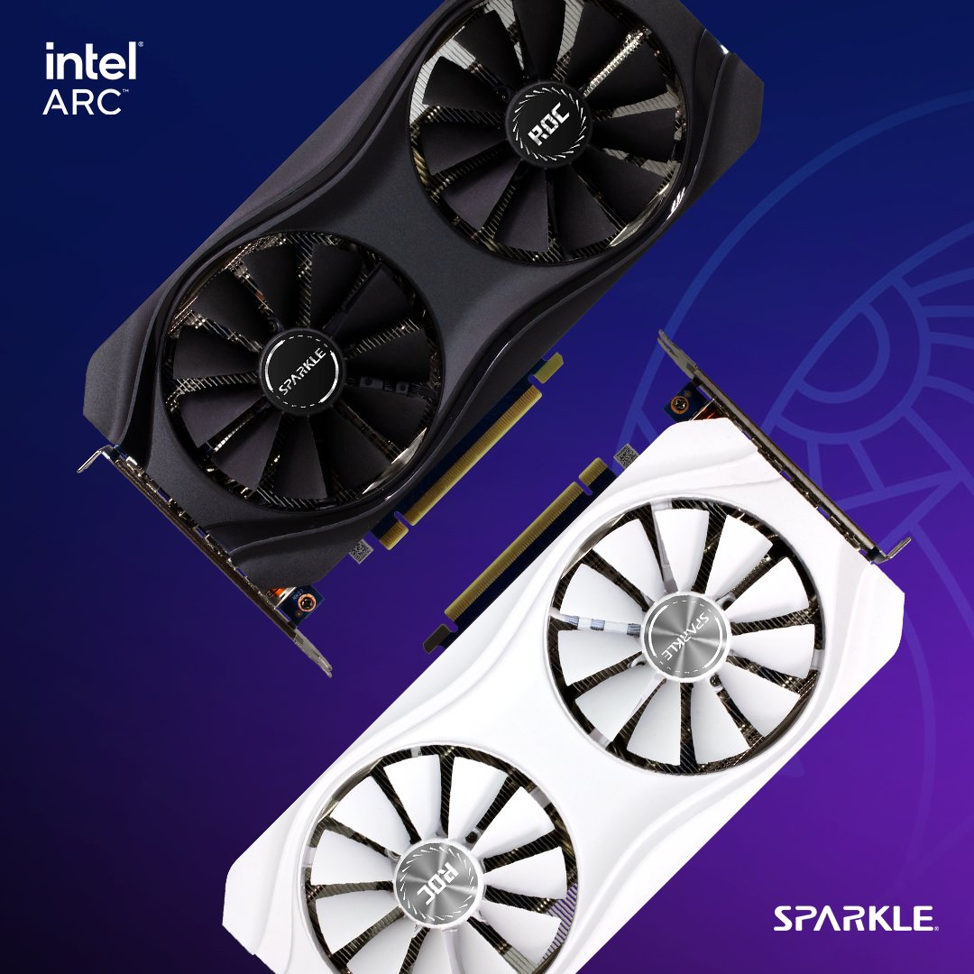 Light and Dark Mode to match your build. The SPARKLE #IntelArc ROC graphics series is looking super clean. ✨ Learn more: intel.ly/3QCRRBH
