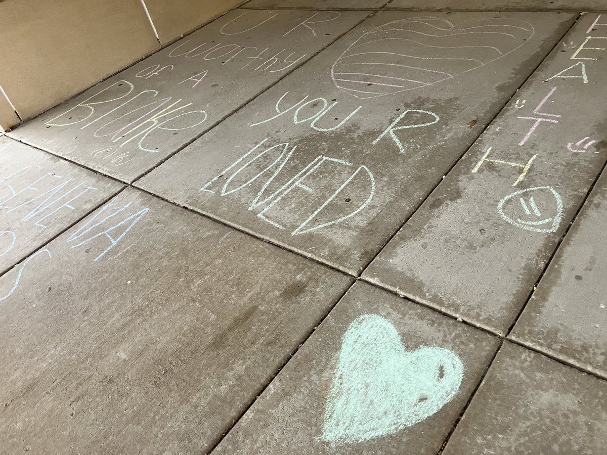 GMSS & GMSN students! 🎨🌈 A round of applause to our peers who decorated the sidewalks outside school for Mental Health Awareness Month! As the school year gets crazy, let's stay strong together. You've got this! 💪 #MentalHealthAwarenessMonth #BelieveInGeneva304 #Geneva304 🌟