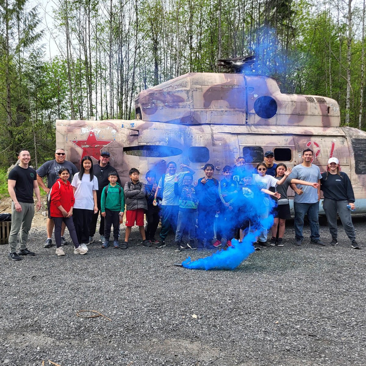 The #SurreyBC Blue Eagle Community Cadets had their turn at Delta Force Paintball to practice their teamwork skills while taking part in an action-packed battle. Special thank you @TransitMuseumBC for getting us all there and back!