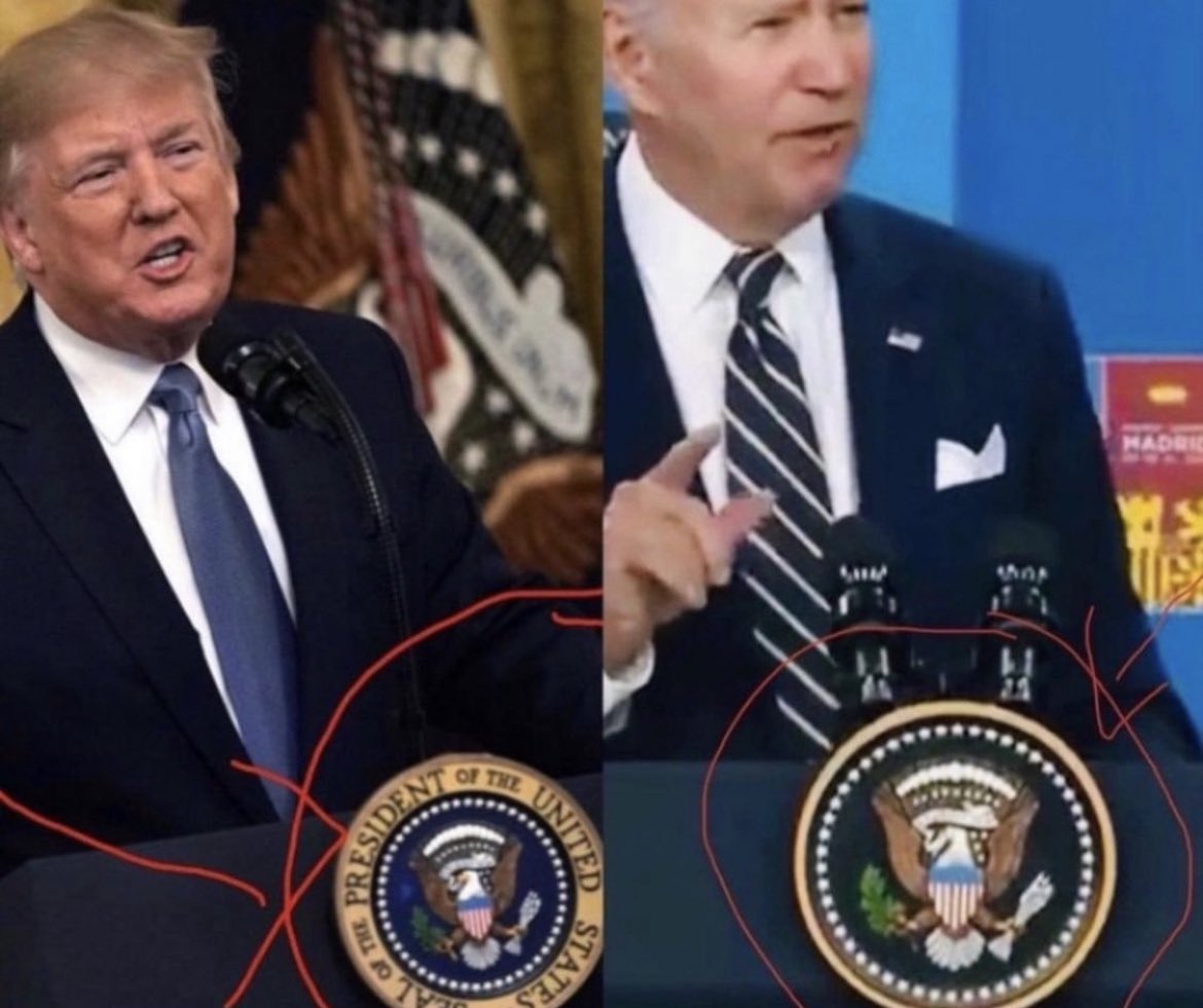 The real POTUS has the official seal. That makes it the difference.