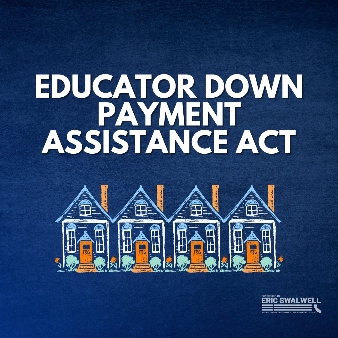 This week, during #TeachersAppreciationWeek, I introduced the Educator Down Payment Assistance Act, which helps teachers invest in their communities and live where they teach. Educators are heroes that make our communities thrive. Thanking our teachers and incentivizing home…