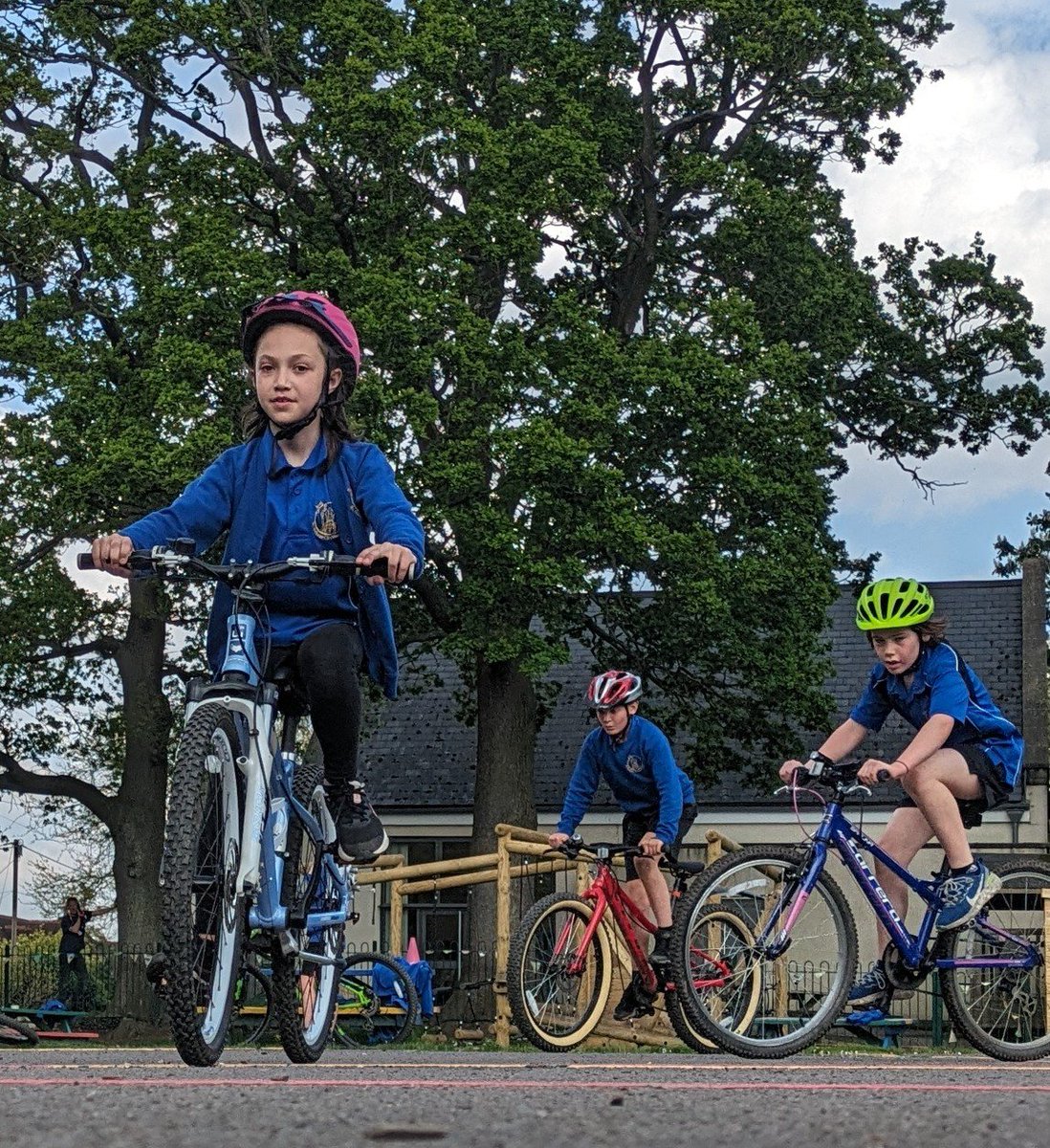 HurstStNicholas's tweet photo. Tricks and stunts for our cyclists today! Some great air and balance 👍#courage #firmfoundations https://t.co/KdiV5oClpp