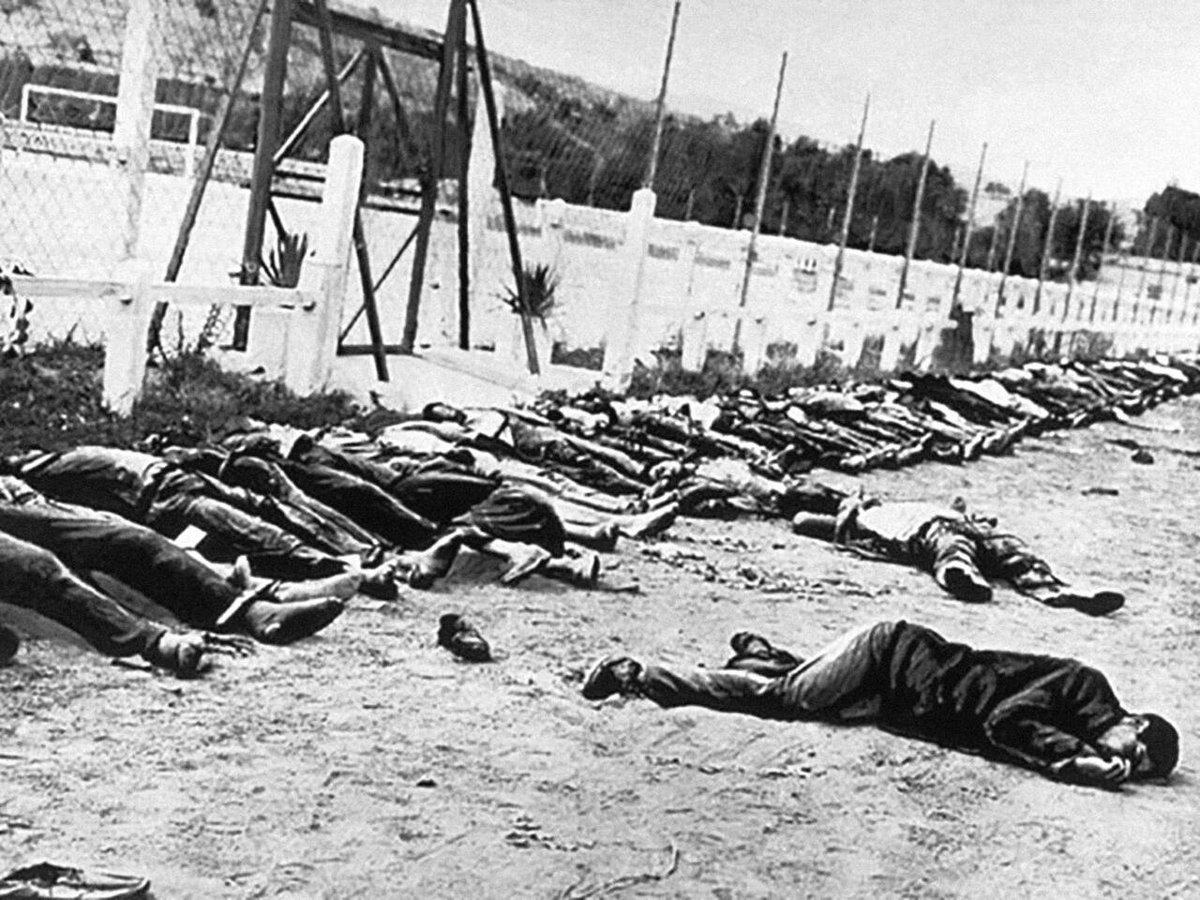bot_Algerie's tweet photo. Il y a 79 ans pendant que la France fêtait sa victoire du #8mai1945, son armée a massacré 30.000 Algériens à Sétif, Guelma et Kherrata en quelques jours. Ne l'oublions pas