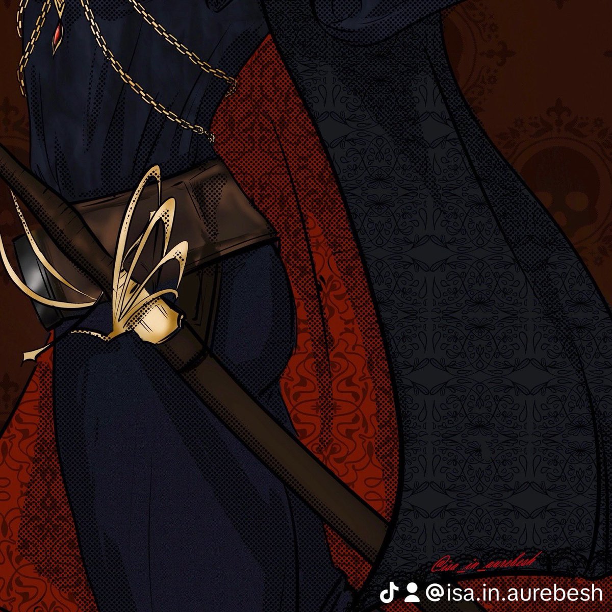 Back from the dead yall😞 masquerade Mara!🎭🖤❤️ commissions are open! #digitalart #ocart #commissionsopen