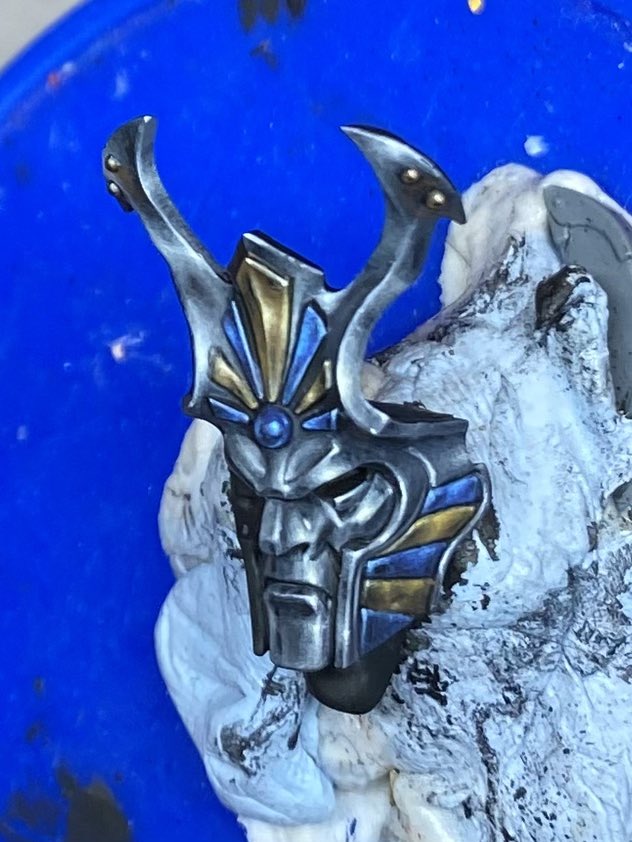 I’m not sure which Mangus the red head to use yet but I’ve been having some fun painting this one. #WarhammerCommunity 
#paintingwarhammer