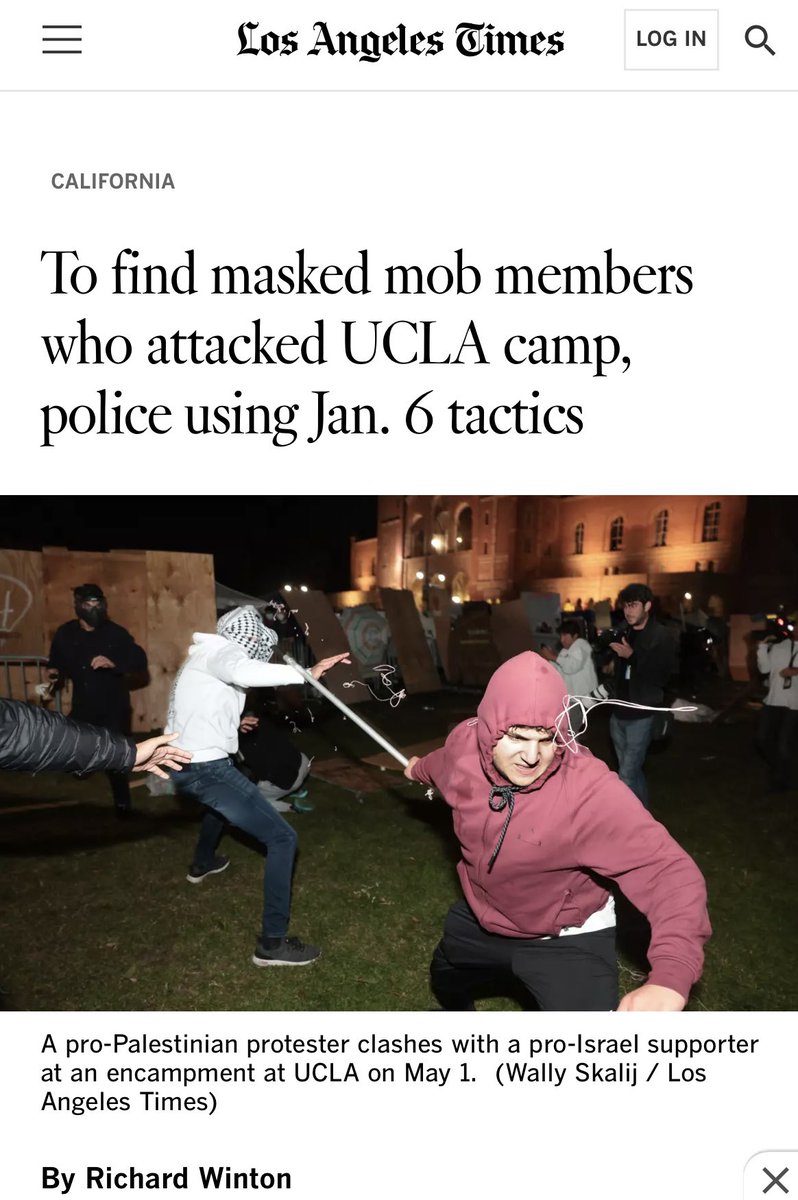 It’s interesting that there aren’t any articles detailing how police departments are working with the FBI to use “January 6 tactics” to identify masked pro-Hamas agitators and anarchists, including those who have physically assaulted Jews. Double standard? Systemic Jew-hatred?