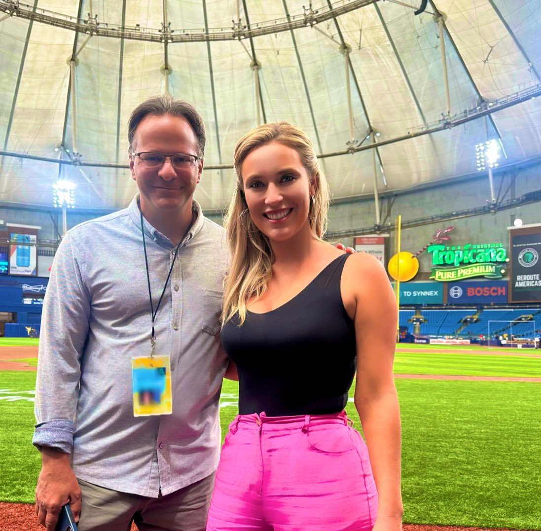 For my IU friends, look who I found at the Rays game today 👋🏼 First head coach I ever covered. He’s always been very supportive of my sportscasting career, dating back to when I was a young 20 year old at IU trying to figure out my way in the sports world. I was a student