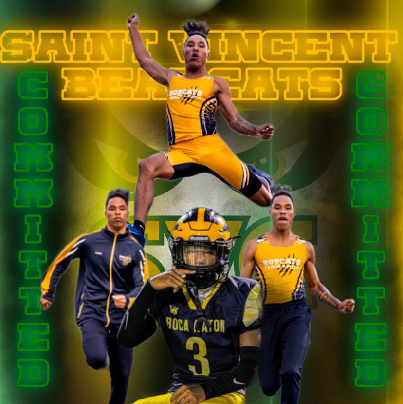 Thank god for this opportunity 💯, also want to thank my parents for the sacrifices they made for me to be in this position and also I want to thank my coaches from Delray rocks to Boca Raton💯 I will be committing to Saint Vincent college for football and track 💚 #LLM❤️‍🩹 #LLB❤️‍🩹
