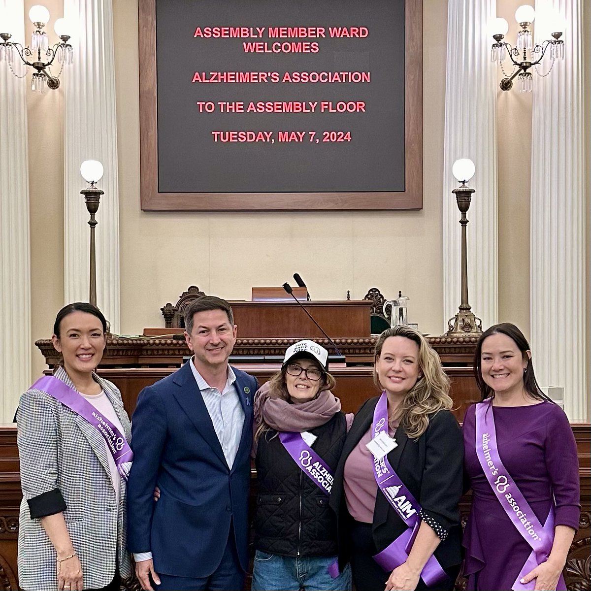 Thank you for meeting with us @californiaalz advocates today. We are making huge strides in the fight to #ENDALZ. With your help @AsmChrisWard, we hope #CAleg will pass #SB639, #AB2680, #AB 2689 to improve #Care4Alz this year!