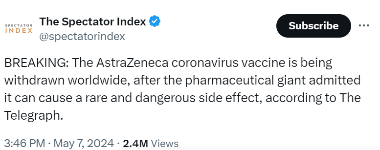 JamaicanLabrat's tweet photo. So you may have seen this tweet. As someone who loudly encouraged people to get the vaccine, I think it is my sci-comm responsibility to discuss this...

Let's talk about it #AstraZeneca (thread 👇🧵) https://t.co/iXGTFyRcc6