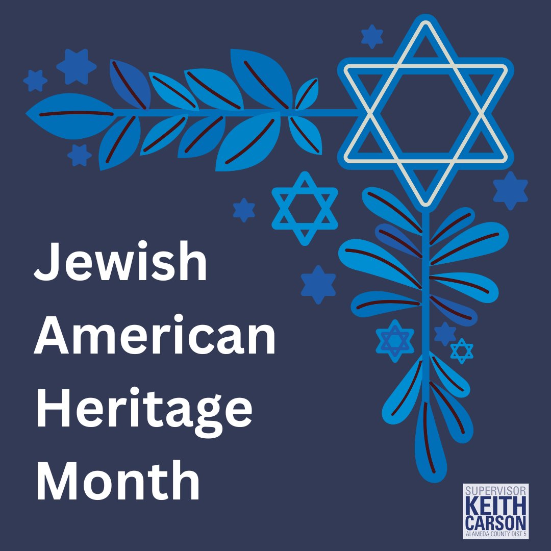 Happy #JewishAmericanHeritageMonth! Alameda County is proud to celebrate and recognize the important history, contributions, and culture of Jewish Americans in our community and throughout the country.