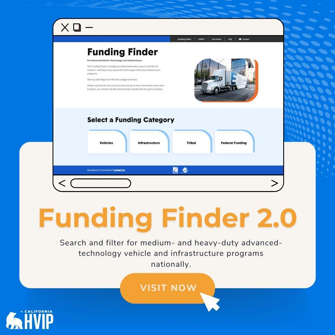 🔊 You need to hear this: Funding Finder 2.0 is now a gateway to more than $3.6 billion in #funding opportunities for #zeroemission vehicles. Private sector fleets do qualify for some programs - like #HVIP! Intrigued? Learn more 👉 buff.ly/3OlEOkJ