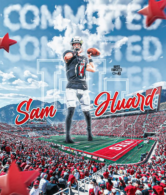 5 Star QB Sam Huard on Utah commitment: 'Utah has an unbelievable culture and the people and the program were some things that I felt were the best for me at this point in my career,' Huard told 247Sports.  
Cont.