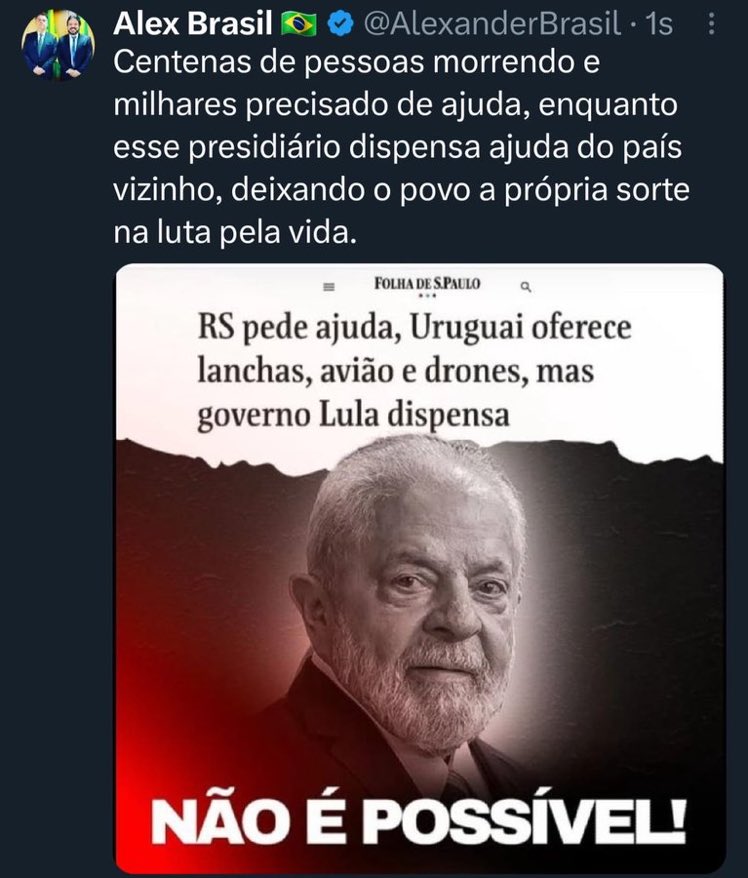 Só porque o presidente Lacalle do Uruguai é de direita. Se uma oferta tivesse sido feita pela Venezuela será que o molusco aceitaria?