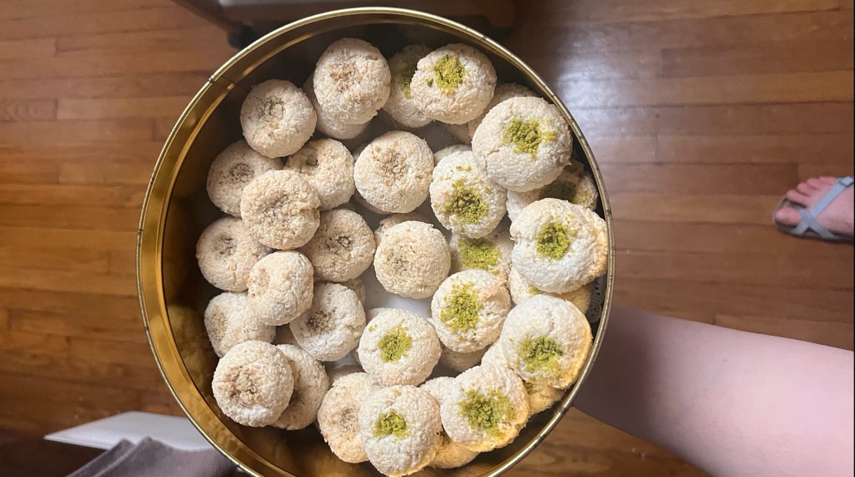 I baked some Iranian cookies 4 my students 4 their 'Presentation Day' when they presented their final projects on Behbahani. Since then, I've received a couple of requests to share the recipe with them, and I'm planning to post it on Brightspace under the cultural section :))
