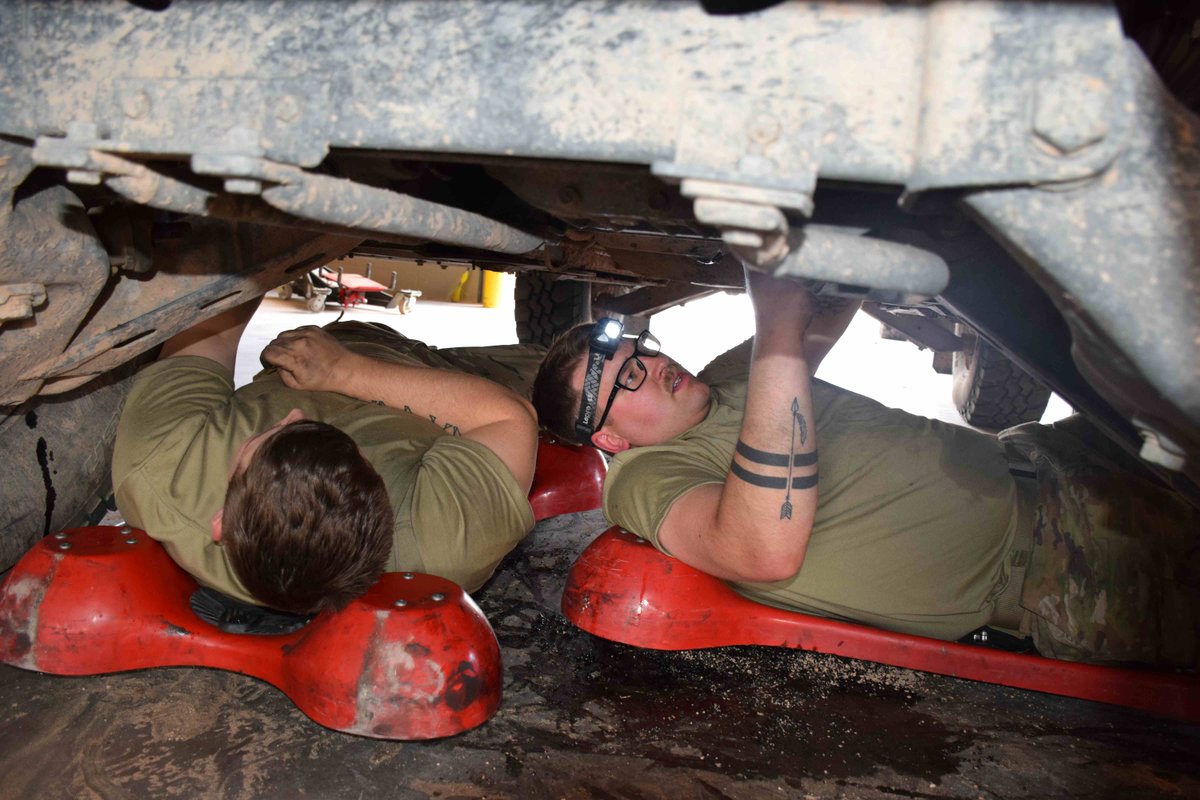 Iowa National Guard mechanics from the Combat Sustainment Support Battalion CSSB service #OperationLoneStar vehicles to deter, prevent and interdict transnational criminal activity, illegal immigration, and human trafficking between ports of entry.