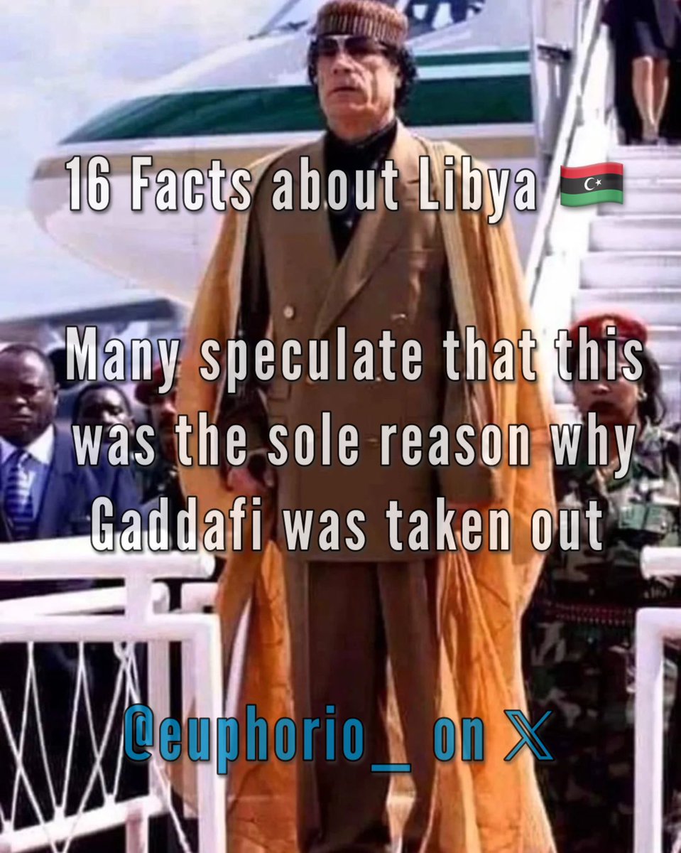 Yan.x | ॐ (@euphorio_) on Twitter photo 16 real Reasons why Many believe Gadafi was killed:
1. Libya has no electricity bill, electricity came free of charge to all citizens.
2. There were no interest rates on loans, the banks were state-owned, the loan of citizens by law 0%.
3. Kadafi promised not to buy a house 16 real Reasons why Many believe Gadafi was killed:
1. Libya has no electricity bill, electricity came free of charge to all citizens.
2. There were no interest rates on loans, the banks were state-owned, the loan of citizens by law 0%.
3. Kadafi promised not to buy a house