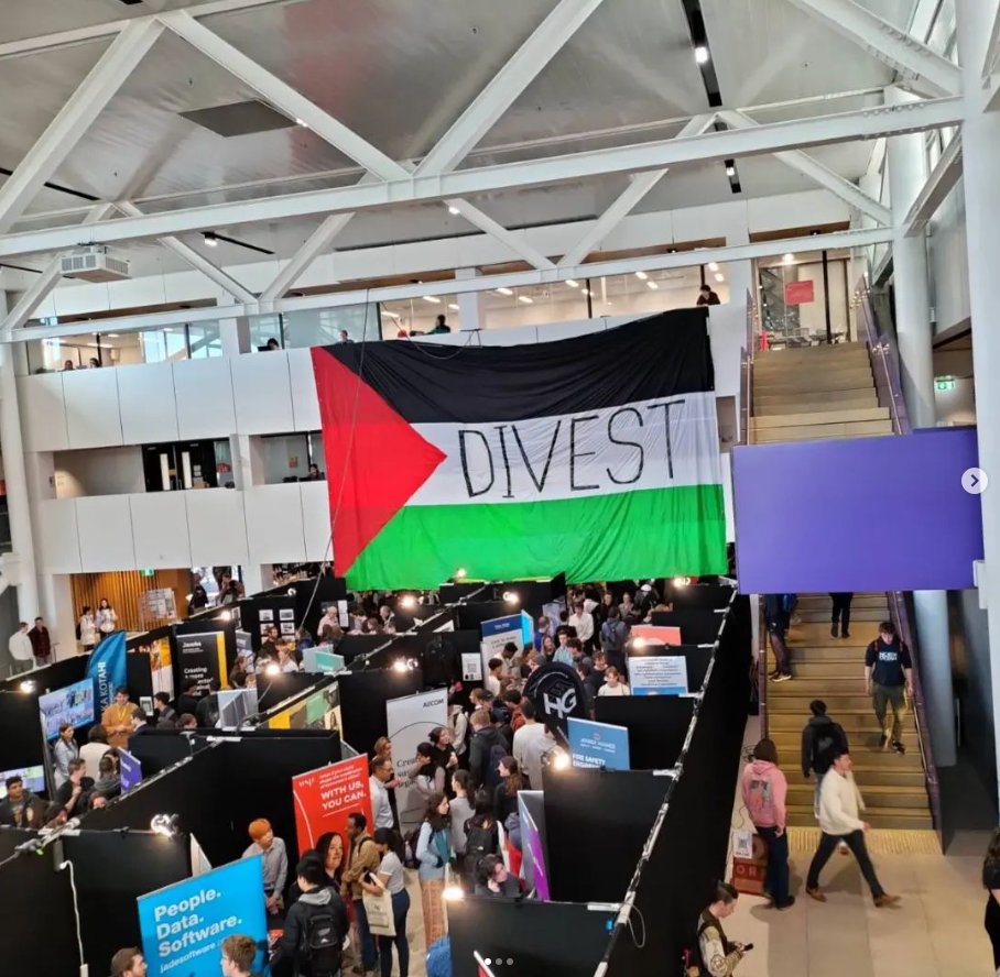 Fantastic to see the University of Canterbury's Students for Justice in Palestine taking action to demand UC divestment from military industries that profit from the genocide in Gaza.