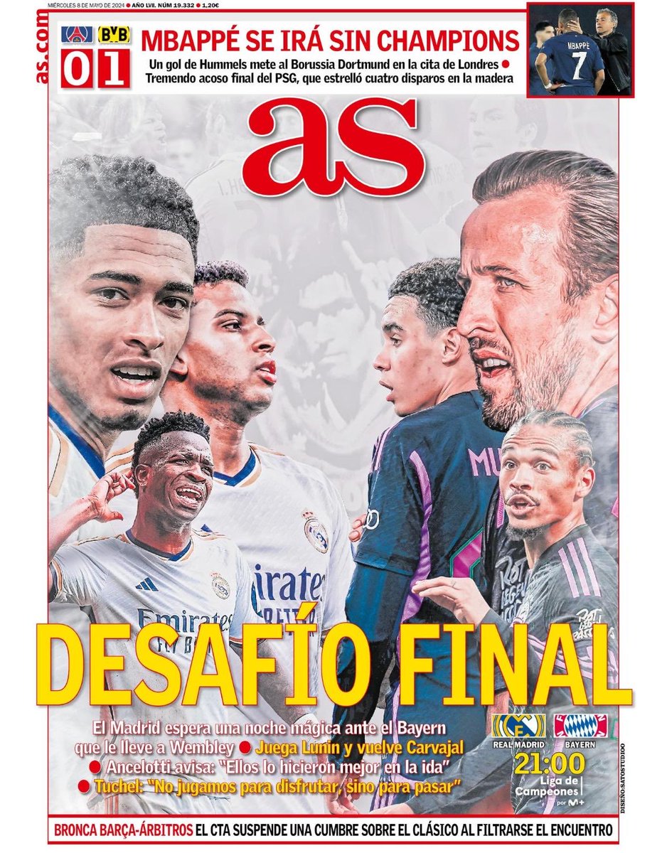 AS. May 8.
#frontpage #primapagina #rassegnastampa #portada #backpage #football #sports #TomorrowsPapersToday