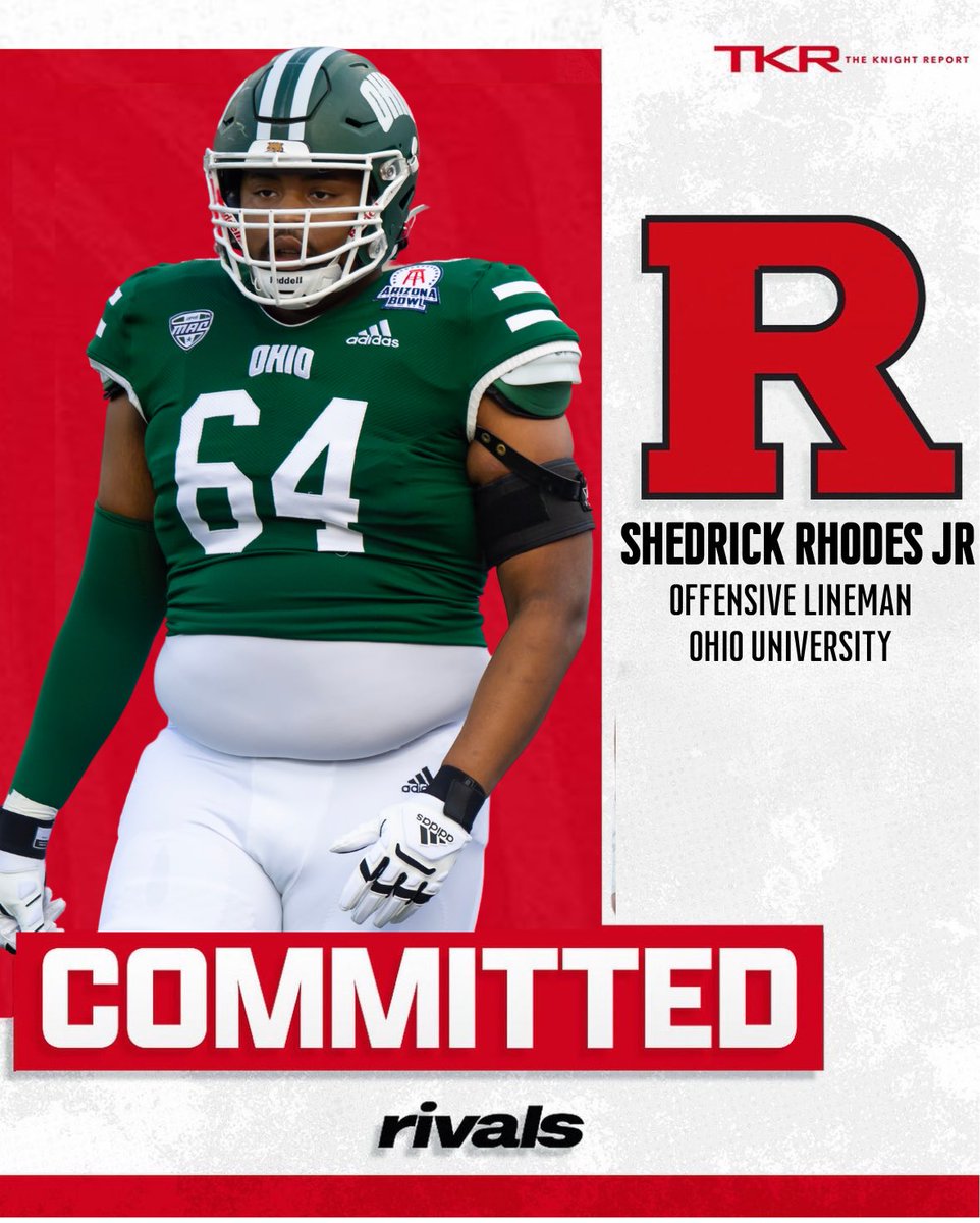 🚨COMMIT ALERT🚨 Ohio University offensive lineman Shedrick Rhodes Jr. (@shedjr4) commits to #Rutgers Football‼️ 👉 bit.ly/4aaSGbK