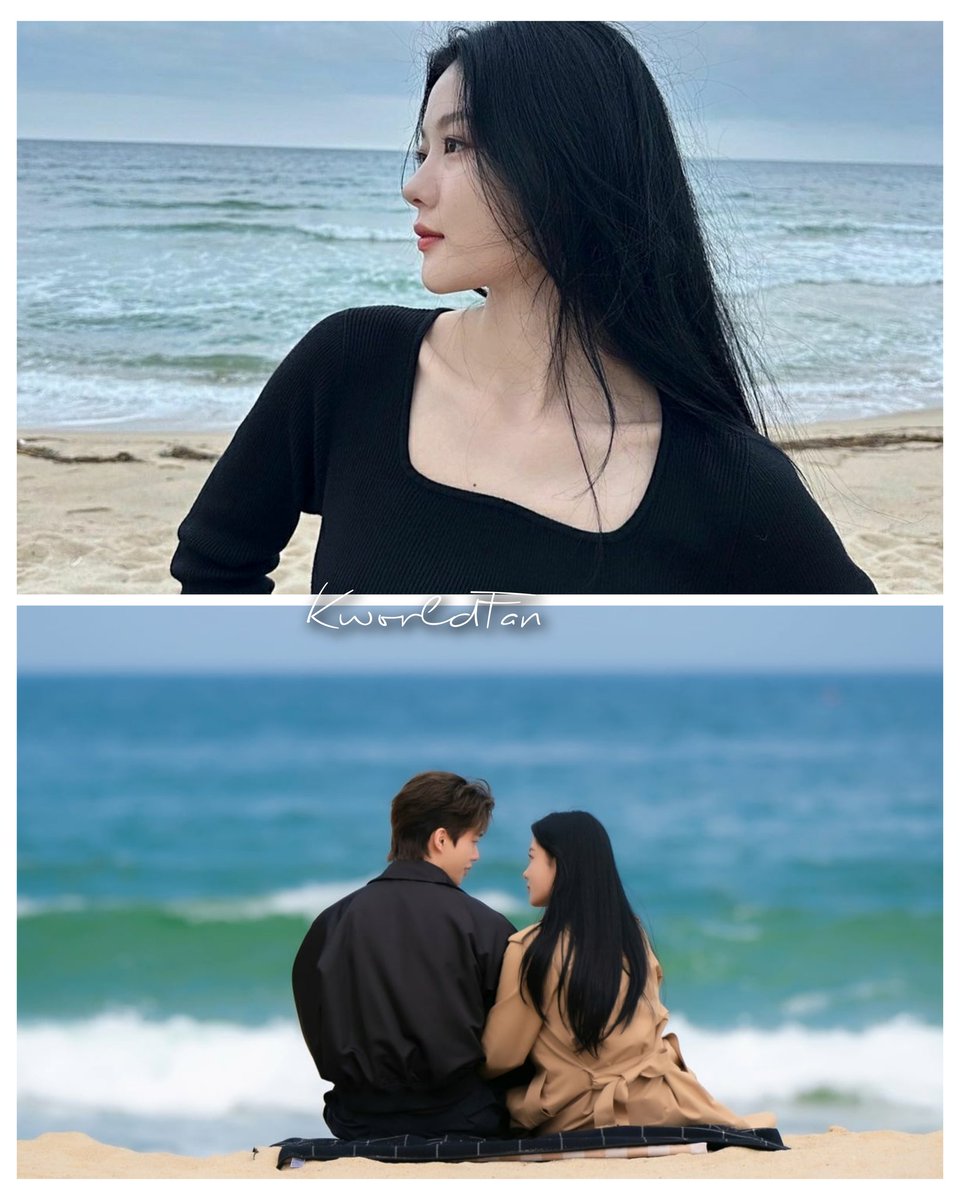 LOVESTAGRAM ❤
They each posted selca from the similar location at the beach in episode 10, where DoWon were ready to sacrifice own life so the other can live. 
And to complete each other, he posted the night while hers the morning scene. 
#송강 #김유정  
#SongKang #KimYooJung