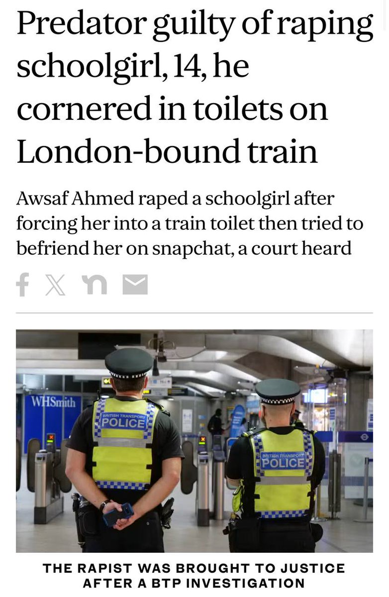 Awsaf Ahmed has been found guilty of raping a 14-year-old schoolgirl on a train heading to Marylebone station. He even called the victim on Snapchat after the rape asking her “When do you turn 16?” and “Did you enjoy yesterday?”. He was convicted of a string of serious sexual…