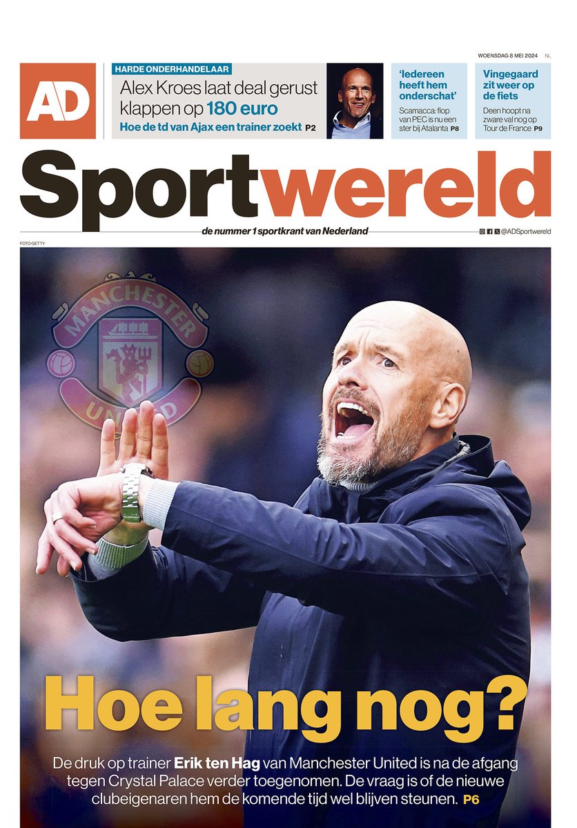 AD Sportwereld. May 8.
#frontpage #primapagina #rassegnastampa #portada #backpage #football #sports #TomorrowsPapersToday