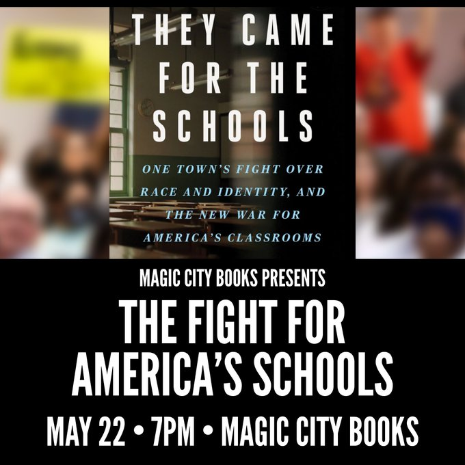 Also if you're interested, on May 22 I'll be speaking with reporter/author/genius @Mike_Hixenbaugh about his book 'They Came For the Schools' at @MagicCityBooks. Also a free event.