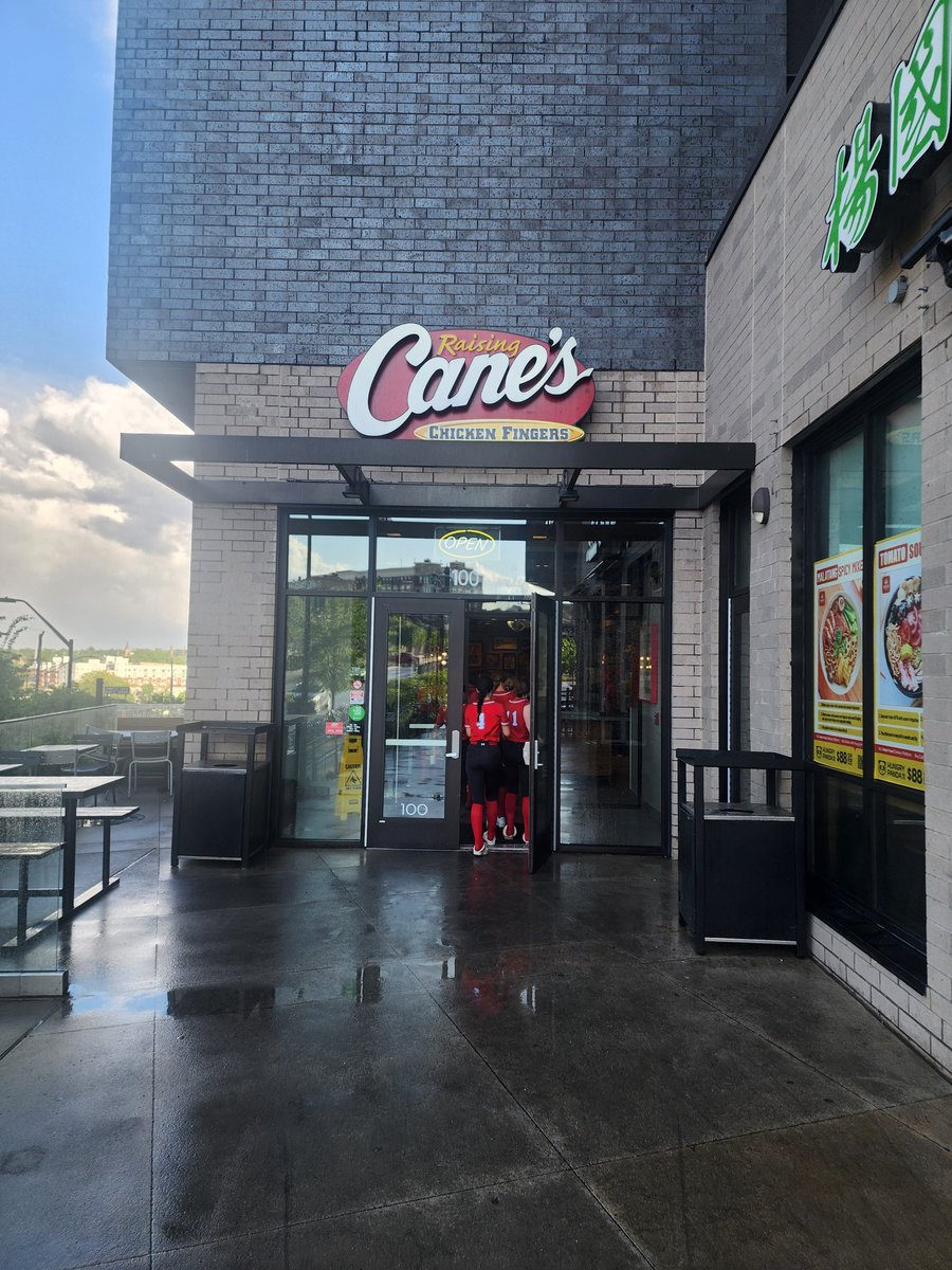 KV Softball (@kvsoftball) on Twitter photo What do you do when you drive 90 minutes only to get rained out as you start to warmup? You go to <a href="/raisingcanes/">Raising Cane's</a>! What do you do when you drive 90 minutes only to get rained out as you start to warmup? You go to <a href="/raisingcanes/">Raising Cane's</a>!